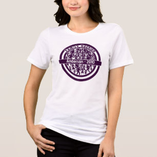 Purple Family Reunion with Family Name & Year Tri-Blend Shirt