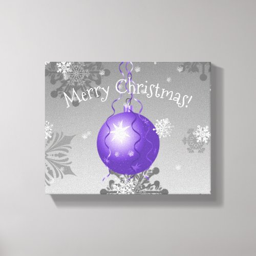 Purple Fancy Christmas Ornament Canvas Print