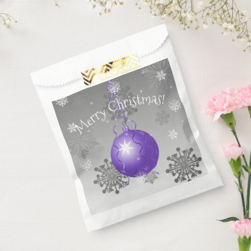 Purple Fancy Christmas Ornament Favor Bags