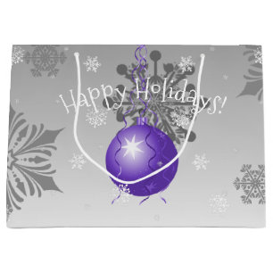 Purple Fancy Christmas Ornament Gift Bag