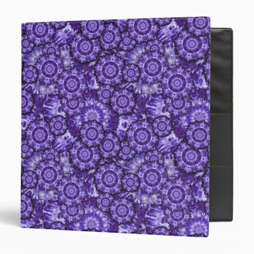 Purple Fancy Circles Abstract Art Binder