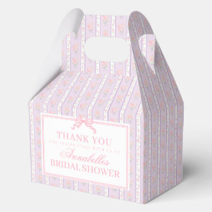 Purple Fancy Floral Bridal Shower Favor Boxes
