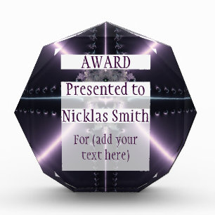 Purple Fantasy Acrylic Award - Customized
