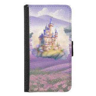 Purple Fantasy Castle Samsung Galaxy S5 Wallet Case