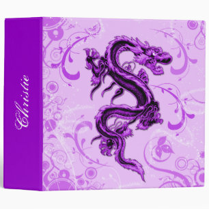 Purple Fantasy Dragon All Purpose Binder