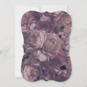 Purple Fantasy Floral Rose Bridal Shower Invitation (Back)