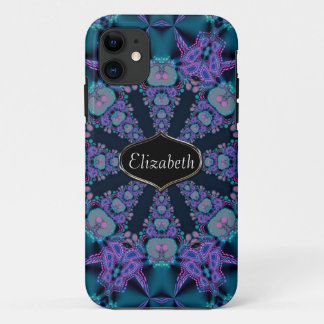 Purple Fantasy Fractal Custom Name iPhone 5 Case
