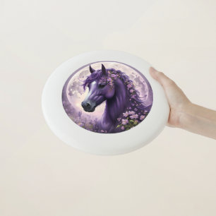Purple Fantasy Horse Moon Flowers, Wham-O Frisbee