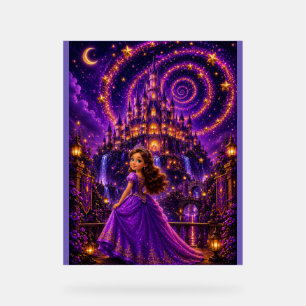 Purple Fantasy Princess Castle Art Magical Cosmi Acrylic Sign