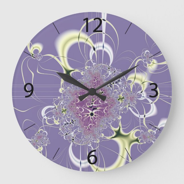 Purple Fantasy Round Wallclock - Customized (Front)