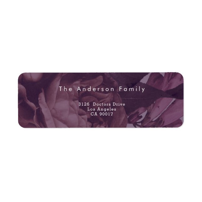 Purple fantasy Wedding Label (Front)