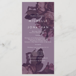 Purple Fantasy Wedding Program