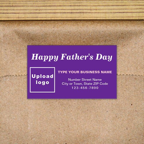 Purple Fathers Day Business Rectangle Sticker