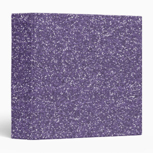 Purple Faux Glitter 3 Ring Binder