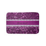 Purple Faux Glitter and Diamonds Bathroom Mat