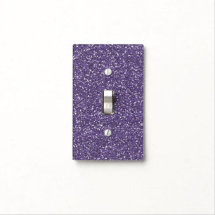 Purple Faux Glitter Light Switch Cover