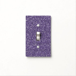 Purple Faux Glitter Light Switch Cover