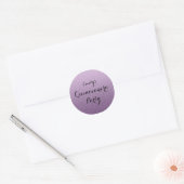 Purple Faux  Glitter Ombre Quinceanera Sticker (Envelope)