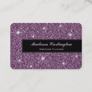 Purple Faux Glitter Shimmer Texture Business Card