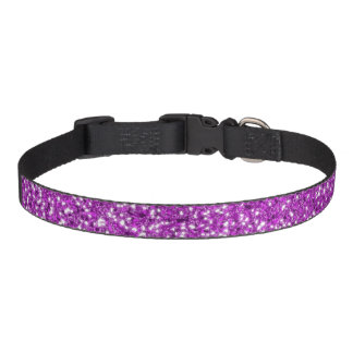 Purple Faux Glitter Texture Look-like Pet Collar