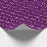 [ Thumbnail: Purple, Faux Gold 12th (Twelfth) Event Wrapping Paper ]