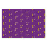 [ Thumbnail: Purple, Faux Gold 1st (First) Event Tissue Paper ]
