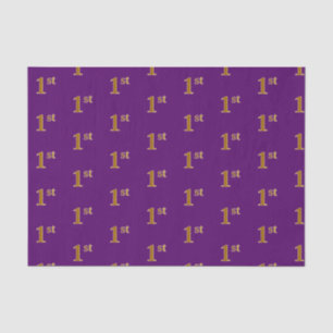 Purple, Faux Gold 1st (First) Event Tissue Paper