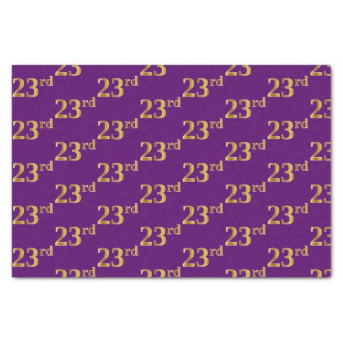 Purple Faux Gold 23rd Twenty_Third Event Tissue Paper