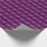 [ Thumbnail: Purple, Faux Gold 29th (Twenty-Ninth) Event Wrapping Paper ]