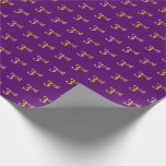 [ Thumbnail: Purple, Faux Gold 3rd (Third) Event Wrapping Paper ]
