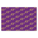 [ Thumbnail: Purple, Faux Gold 43rd (Forty-Third) Event Tissue Paper ]