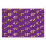 [ Thumbnail: Purple, Faux Gold 45th (Forty-Fifth) Event Tissue Paper ]
