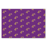 [ Thumbnail: Purple, Faux Gold 4th (Fourth) Event Tissue Paper ]
