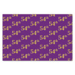 [ Thumbnail: Purple, Faux Gold 54th (Fifty-Fourth) Event Tissue Paper ]