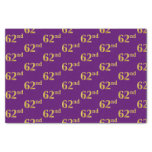 [ Thumbnail: Purple, Faux Gold 62nd (Sixty-Second) Event Tissue Paper ]