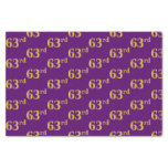 [ Thumbnail: Purple, Faux Gold 63rd (Sixty-Third) Event Tissue Paper ]