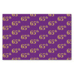 [ Thumbnail: Purple, Faux Gold 65th (Sixty-Fifth) Event Tissue Paper ]
