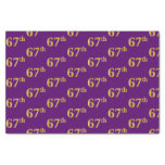 [ Thumbnail: Purple, Faux Gold 67th (Sixty-Seventh) Event Tissue Paper ]