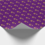 [ Thumbnail: Purple, Faux Gold 6th (Sixth) Event Wrapping Paper ]