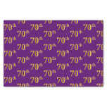 [ Thumbnail: Purple, Faux Gold 70th (Seventieth) Event Tissue Paper ]