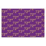 [ Thumbnail: Purple, Faux Gold 72nd (Seventy-Second) Event Tissue Paper ]