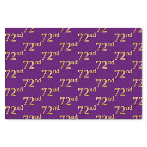 Purple Faux Gold 72nd Seventy_Second Event Tissue Paper