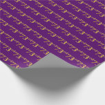 [ Thumbnail: Purple, Faux Gold 73rd (Seventy-Third) Event Wrapping Paper ]
