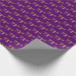 [ Thumbnail: Purple, Faux Gold 73rd (Seventy-Third) Event Wrapping Paper ]