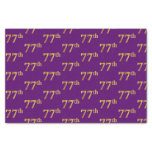 [ Thumbnail: Purple, Faux Gold 77th (Seventy-Seventh) Event Tissue Paper ]