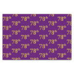 [ Thumbnail: Purple, Faux Gold 78th (Seventy-Eighth) Event Tissue Paper ]