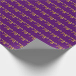 [ Thumbnail: Purple, Faux Gold 78th (Seventy-Eighth) Event Wrapping Paper ]