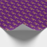 [ Thumbnail: Purple, Faux Gold 78th (Seventy-Eighth) Event Wrapping Paper ]