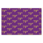 [ Thumbnail: Purple, Faux Gold 79th (Seventy-Ninth) Event Tissue Paper ]