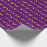 [ Thumbnail: Purple, Faux Gold 79th (Seventy-Ninth) Event Wrapping Paper ]